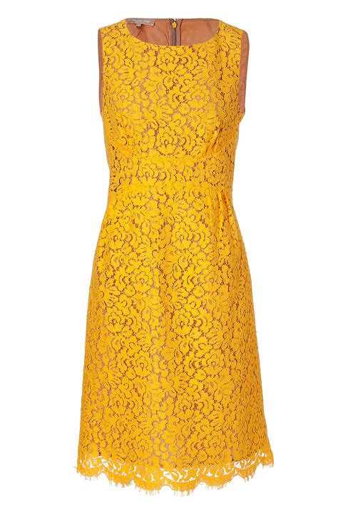 michael kors yelek|Michael Kors yellow dress.